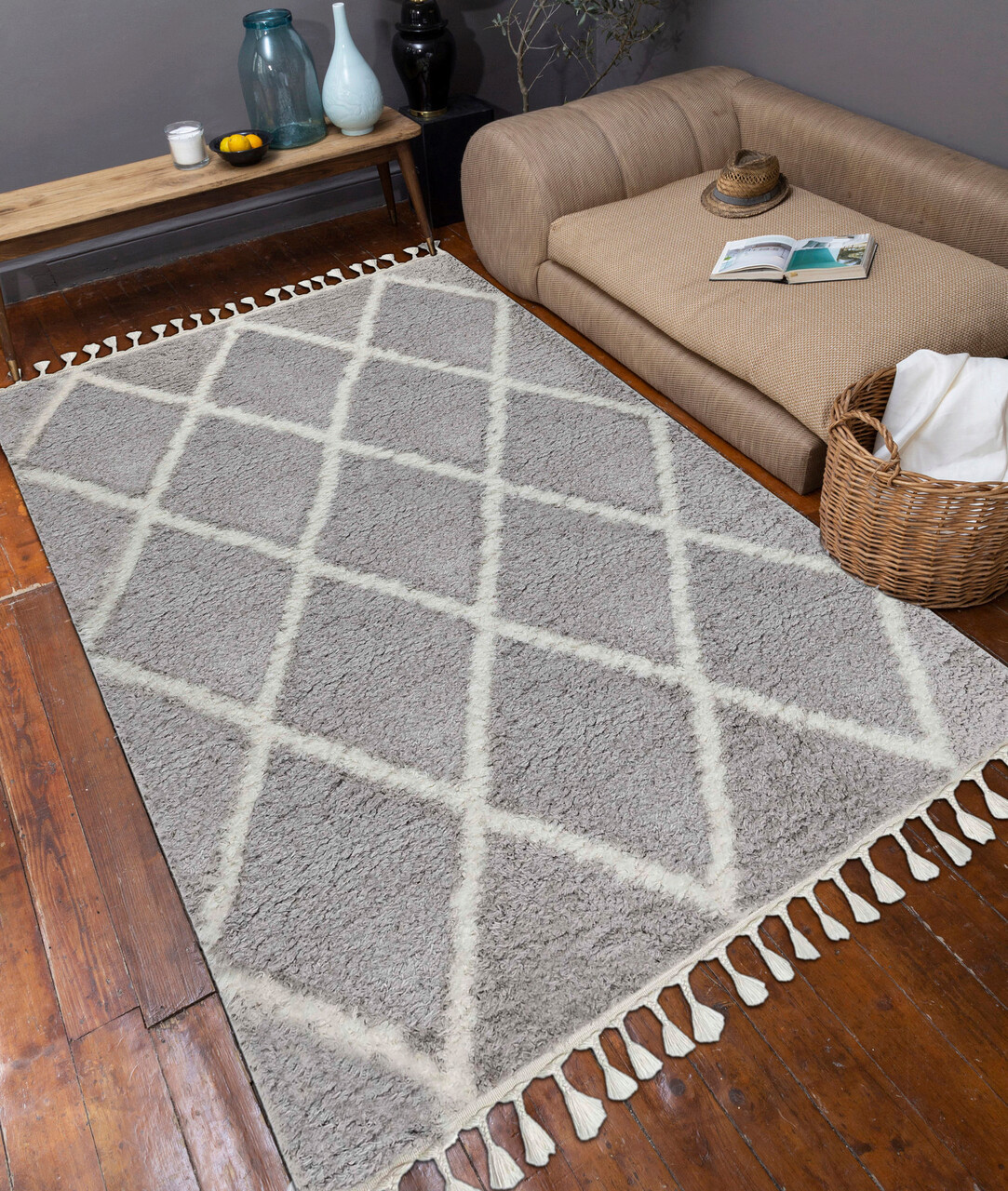 Covor, 0500E, 120x180 cm, Gri/Alb - imagine 6